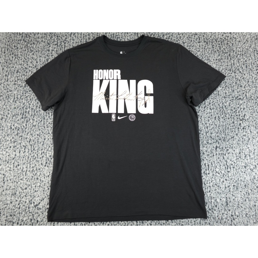 Nike T-Shirt Mens XL Black‎ Excellent Honor King MLK Dri-FIT IF0462-010